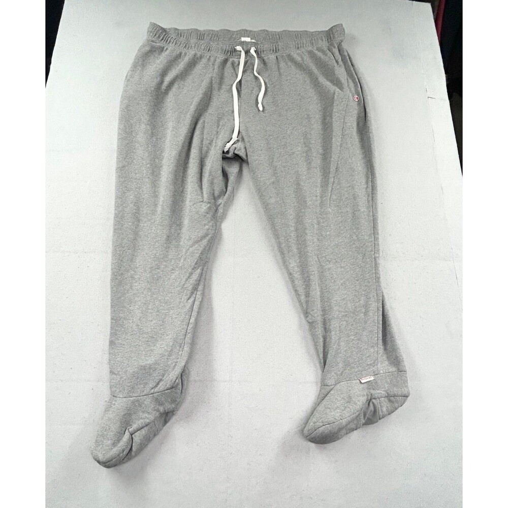 Feejays Pajamas Adult Footsie Gray Sweat Pant Footed Footie PJs